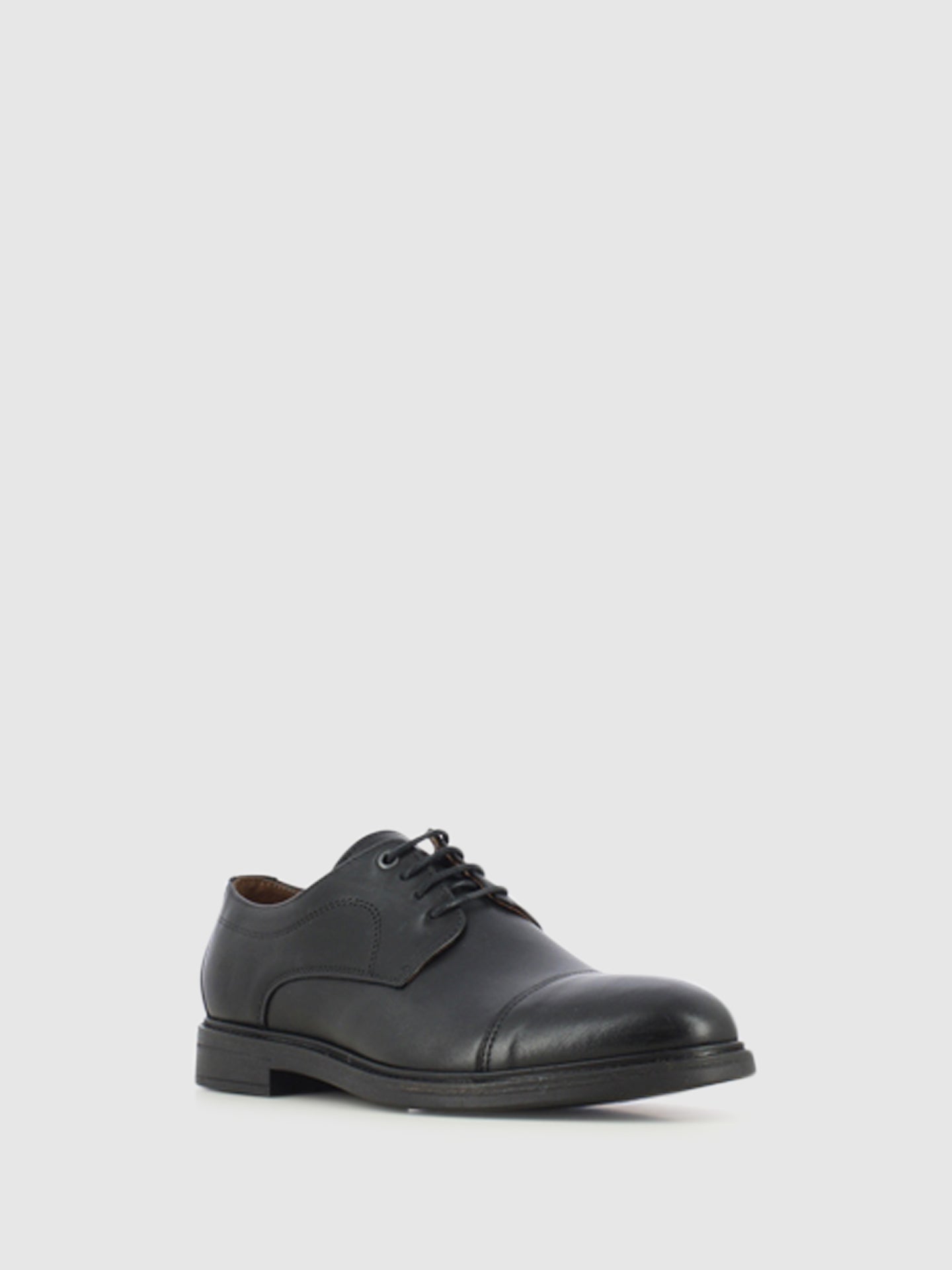 Foreva Sapatos com Atacadores em Pele Preta